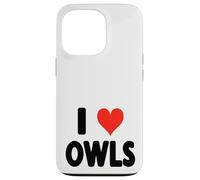 I Love Owls - Heart Barn Snowy Great Horned Owl Ornitología Carcasa para iPhone 13 Pro