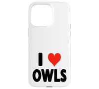 I Love Owls - Heart Barn Snowy Great Horned Owl Ornitología Carcasa para iPhone 15 Pro MAX