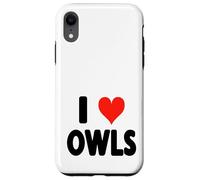 I Love Owls - Heart Barn Snowy Great Horned Owl Ornitología Carcasa para iPhone XR