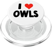 I Love Owls - Heart Barn Snowy Great Horned Owl Ornitología PopSockets PopGrip para MagSafe