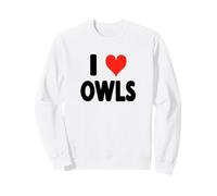 I Love Owls - Heart Barn Snowy Great Horned Owl Ornitología Sudadera