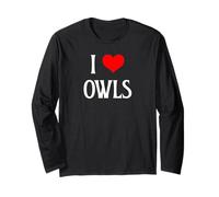 I Love Owls I Heart Owls, Amante de los pajaritos, observador Nocturno de Aves Manga Larga