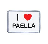 I Love Paella - Pequeño imán de nevera de plástico