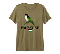 I Love Palestine, Cute Palestinian Bird with Palestine Flag Camiseta Premium