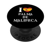 I Love Palma De Mallorca España Corazón Bandera España PopSockets PopGrip Adhesivo