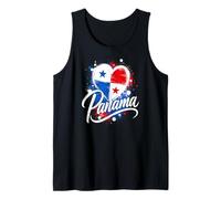 I Love Panama Vacaciones Turismo Viaje Corazón Bandera Souvenir Camiseta sin Mangas