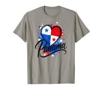 I Love Panama Vacaciones Turístico Viaje Corazón Bandera Diseño Arte Camiseta