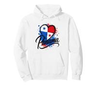 I Love Panama Vacaciones Turístico Viaje Corazón Bandera Diseño Arte Sudadera con Capucha