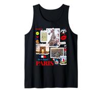 I Love Paris, Cool Paris Famous Landmarks with Eiffel Tower Camiseta sin Mangas