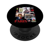 I Love Paris, Cool Paris Famous Landmarks with Eiffel Tower PopSockets PopGrip Adhesivo