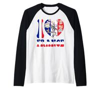 I Love Paris I Love France Bandera Corazón Semana Francesa Camiseta Manga Raglan