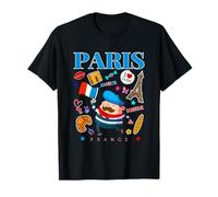 I Love Paris, Paris France Culture Doodles Graphic Design Camiseta