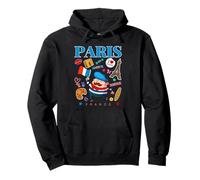 I Love Paris, Paris France Culture Doodles Graphic Design Sudadera con Capucha