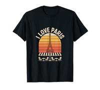 I Love París Torre Eiffel Escena del atardecer Camiseta