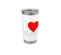 I Love Pasta Vaso térmico de acero inoxidable de doble pared