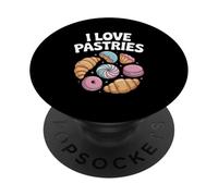 I Love Pasteles Dulces Delicias Diversión PopSockets PopGrip Adhesivo