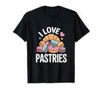 I Love Pastries Corazón Colorido Dulces Camiseta