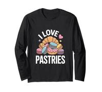 I Love Pastries Corazón Colorido Dulces Manga Larga