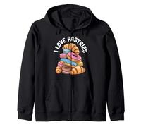 I Love Pastries Sweet Baked Goods Diseño divertido Sudadera con Capucha