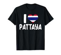 I Love Pattaya Corazón Bandera Tailandesa | Recuerdo de Viaje de Tailandia Camiseta
