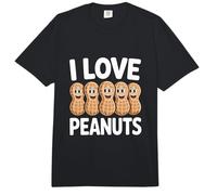 I Love Peanuts Dibujos Animados Nueces Sonriendo Diversión Comfort Colors Adult Heavyweight T-Shirt