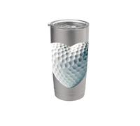 I Love - Pelota de golf en forma de corazón para hombre y mujer Vaso térmico de acero inoxidable de doble pared