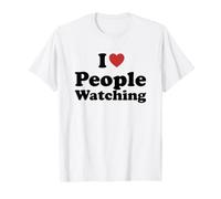 I Love People Watching Funny Humor Retro Camiseta