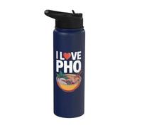 I Love Pho sopa de fideos vietnamita Stainless Steel Insulated Water Bottle