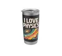 I Love Physics Exploración de galaxias retro Vaso térmico de acero inoxidable de doble pared