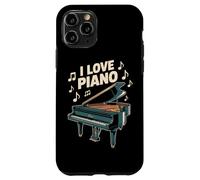 I Love Piano Notas Musicales Arte Carcasa para iPhone 11 Pro
