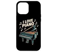 I Love Piano Notas Musicales Arte Carcasa para iPhone 12 Pro Max
