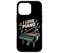I Love Piano Notas Musicales Arte Carcasa para iPhone 16 Pro