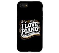 I Love Piano Notas Musicales Teclado Apasionado Carcasa para iPhone SE (2020) / 7 / 8