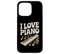 I Love Piano Teclado Notas Musicales Pasión Carcasa para iPhone 15 Pro Max