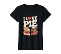I Love Pie Delicia Sabrosa Postre Amantes Camiseta gráfica económica, Mujer, Negro, L