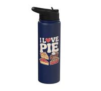 I Love Pie Delicia Sabrosa Postre Amantes Stainless Steel Insulated Water Bottle