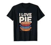 I Love Pie Dulce Pastelería Dulce Golosinas Diversión Camiseta gráfica económica, Hombre, Negro, L