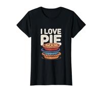 I Love Pie Dulce Pastelería Dulce Golosinas Diversión Camiseta gráfica económica, Mujer, Negro, L