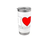 I Love Pierogi, I Heart Pierogi Vaso térmico de acero inoxidable de doble pared