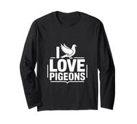 I Love Pigeons Homing Palomas Racing Birdwatcher Manga Larga