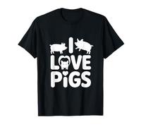 I Love Pigs Cute Farm Animal Lovers Diversión Camiseta