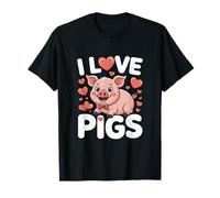 I Love Pigs Cute Piggy cita divertida Camiseta