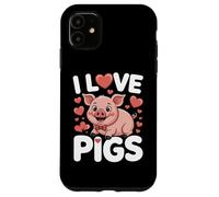 I Love Pigs Cute Piggy cita divertida Carcasa para iPhone 11