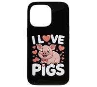 I Love Pigs Cute Piggy cita divertida Carcasa para iPhone 13 Pro