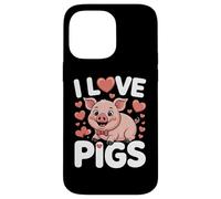 I Love Pigs Cute Piggy cita divertida Carcasa para iPhone 14 Pro Max