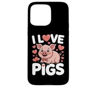 I Love Pigs Cute Piggy cita divertida Carcasa para iPhone 15 Pro Max