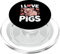 I Love Pigs Cute Piggy cita divertida PopSockets PopGrip para MagSafe