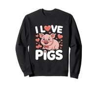 I Love Pigs Cute Piggy cita divertida Sudadera