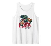 I Love Pizza, Enjoy Dinosaur Eats Pizza, Cool Pizza Lovers Camiseta sin Mangas