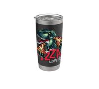 I Love Pizza, Enjoy Dinosaur Eats Pizza, Cool Pizza Lovers Vaso térmico de acero inoxidable de doble pared